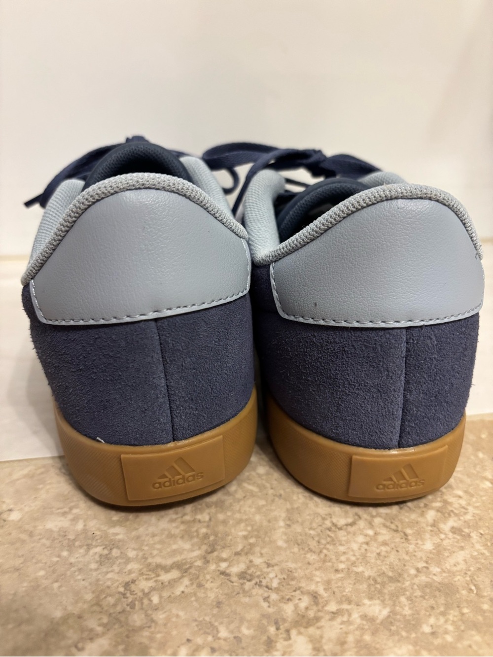 Adidas Classic Low-Top Suede Women’s Sneakers in Blue and White - Picture 4 of 6